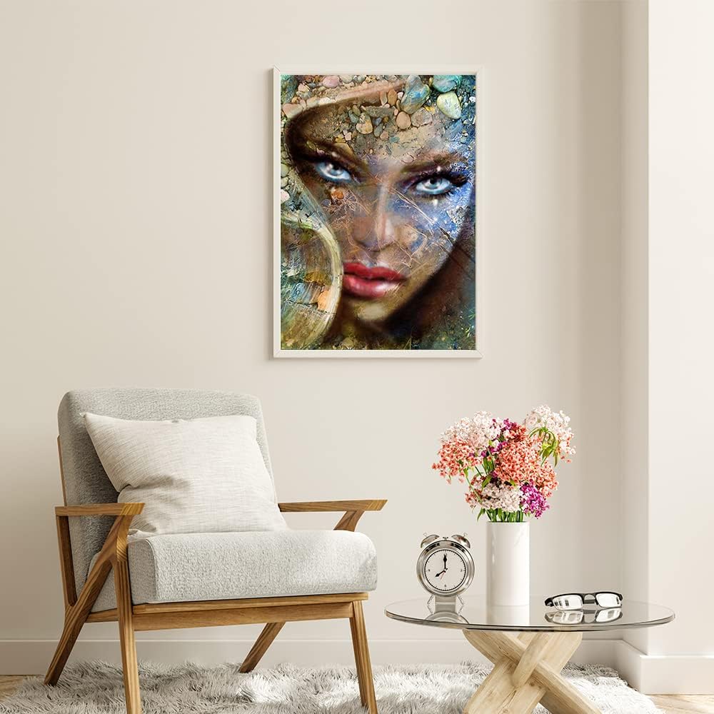 DCIDBEI 40 x 50 cm | 5D DIY Diamond Painting Rund, Abstrakt Diamant Malerei Gaia, Mutter Erde,malen