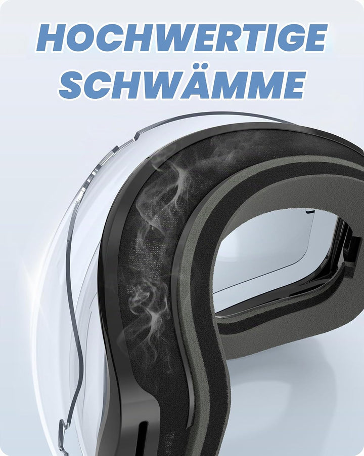 RIOROO Skibrille, Snowboard Brille für Brillenträger Herren Damen Erwachsene Jugendliche Doppel-Obje
