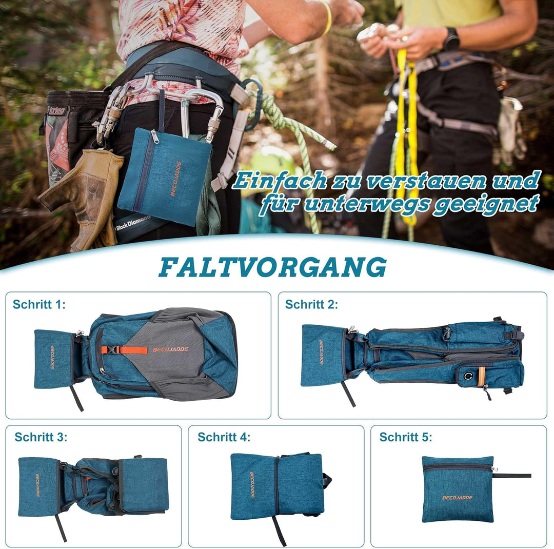 15L Wanderrucksack Herren Kleiner Rucksack Damen Leichter Daypack Tagesrucksack Faltbarer Trekkingru