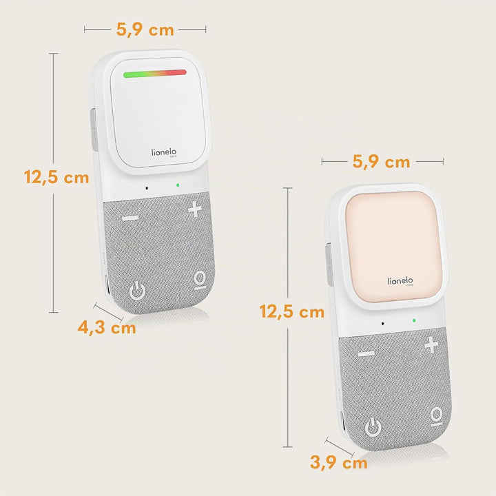 LIONELO Babyline 2.2 Elektronisches Audio Babyphone mit Nachtlicht, Reichweite bis zu 400 m, Zwei-We