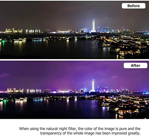 JJC 58mm Natürlicher Nachtlinsen Filter, Nacht Himmel Lichtverschmutzung Reduktion Filter für Canon