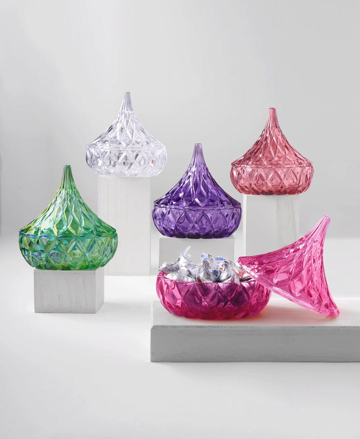 Godinger Crystal Famous Hersheys Kiss Crystal Candy Dish 1 Transparenter Kristall, 1 Transparenter K