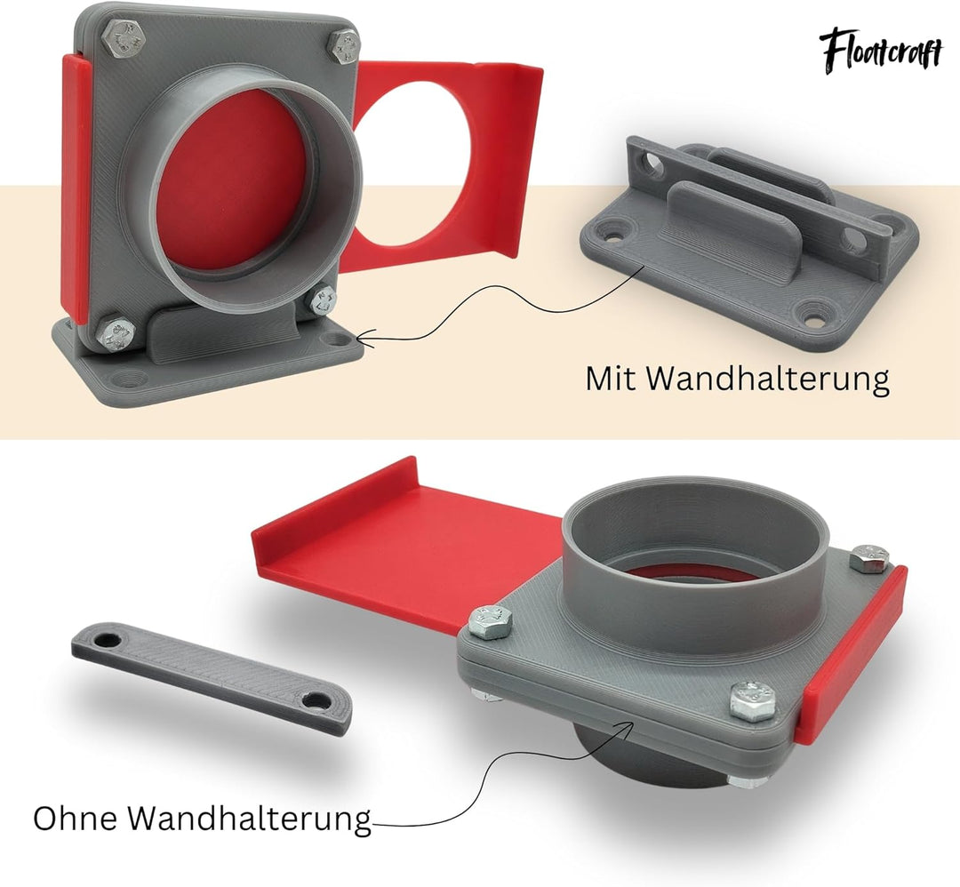 Absperrschieber DN50 für HT-Rohre – 3er-Set robustes Blastgate DN50 Set 3x, DN50 Set 3x