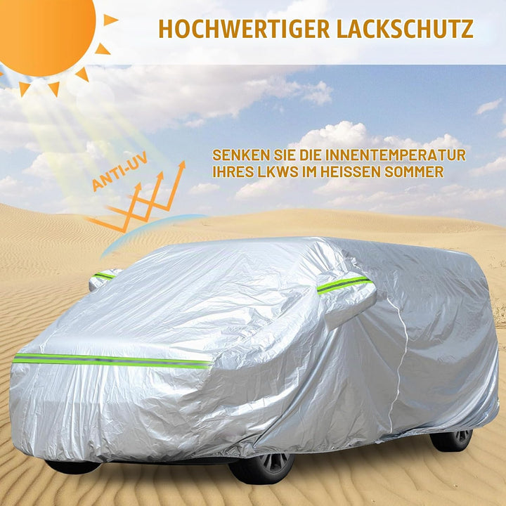 Autoabdeckung Vollgarage Ersatz für Ford Transit Custom L1H1 2012-2022, 300D Allwetter Autoabdeckung
