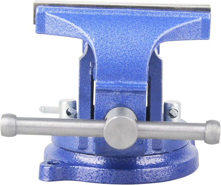 DAYUAN Schraubstock Drehbar 5'' Backenbreite Tischschraubstock mit Amboss 360° Drehbar Gusseisen Sch
