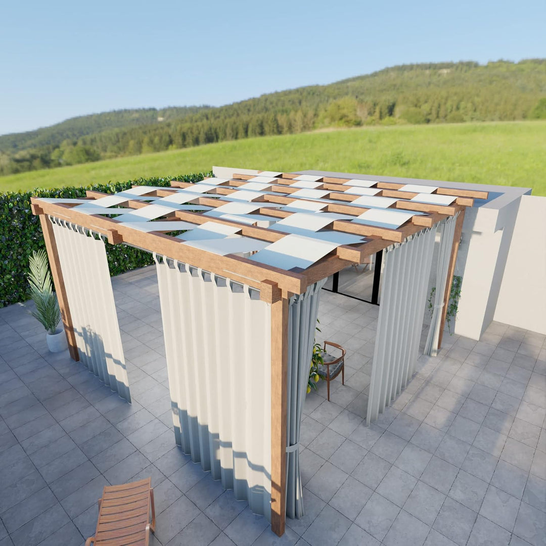 Byour3 - Balkon Markise Mit Stoffträgern Fallen Lassen Wasserdicht Anti-Schimmel Verdunkelungs Sonne