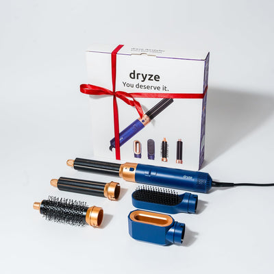 Dryze airstyler 5 in 1, lockenstab, haartrockner, warmluftbürste, föhnbürste, föhn… (Vinca Blue), Vi