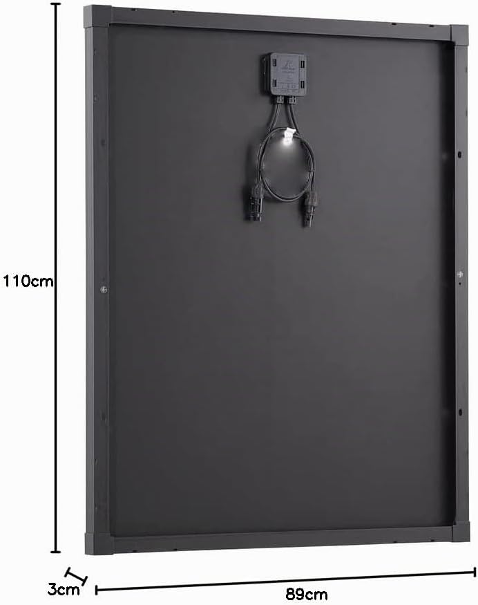 Genio Monokristallines Solarmodul mit Schingle-Technologie, PV-Modul, schwarz, für Wohnwagen, Boote,