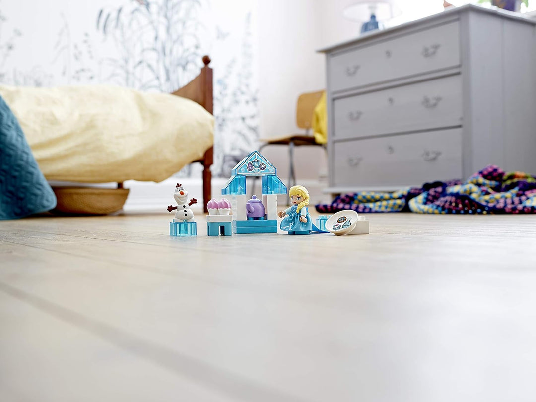 LEGO 10920 DUPLO Elsas und Olafs EIS-Café aus Die Eiskönigin II, Spielzeug aus Bausteinen mit Cupcak