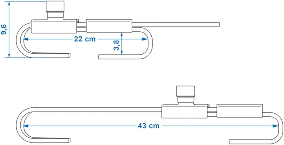 Preiswert&Gut 2x Containerschloss verstellbar von 22 bis 43 cm inkl. 2 Schlüssel - Seecontainer und