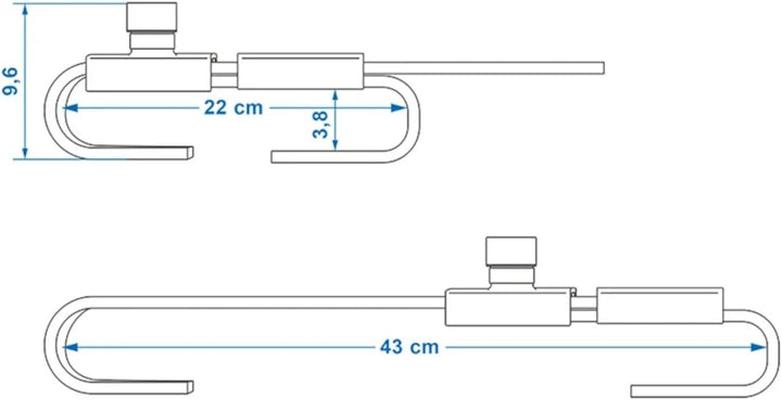Preiswert&Gut 2x Containerschloss verstellbar von 22 bis 43 cm inkl. 2 Schlüssel - Seecontainer und