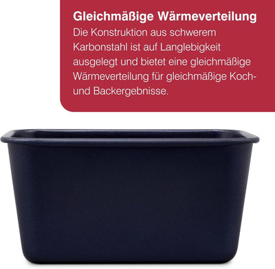 Zyliss E980198 Brotbackform, Antihaftbeschichtung, Carbonstahl, Dunkelblau, Ideal Zum Brotbacken, Br