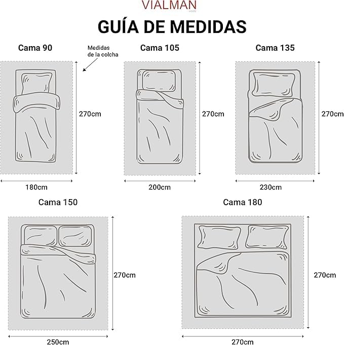 VIALMAN Leichtes Bouti-Tagesdecke, Grau, 105 x 190 cm 105x190 cm Grau, 105x190 cm Grau