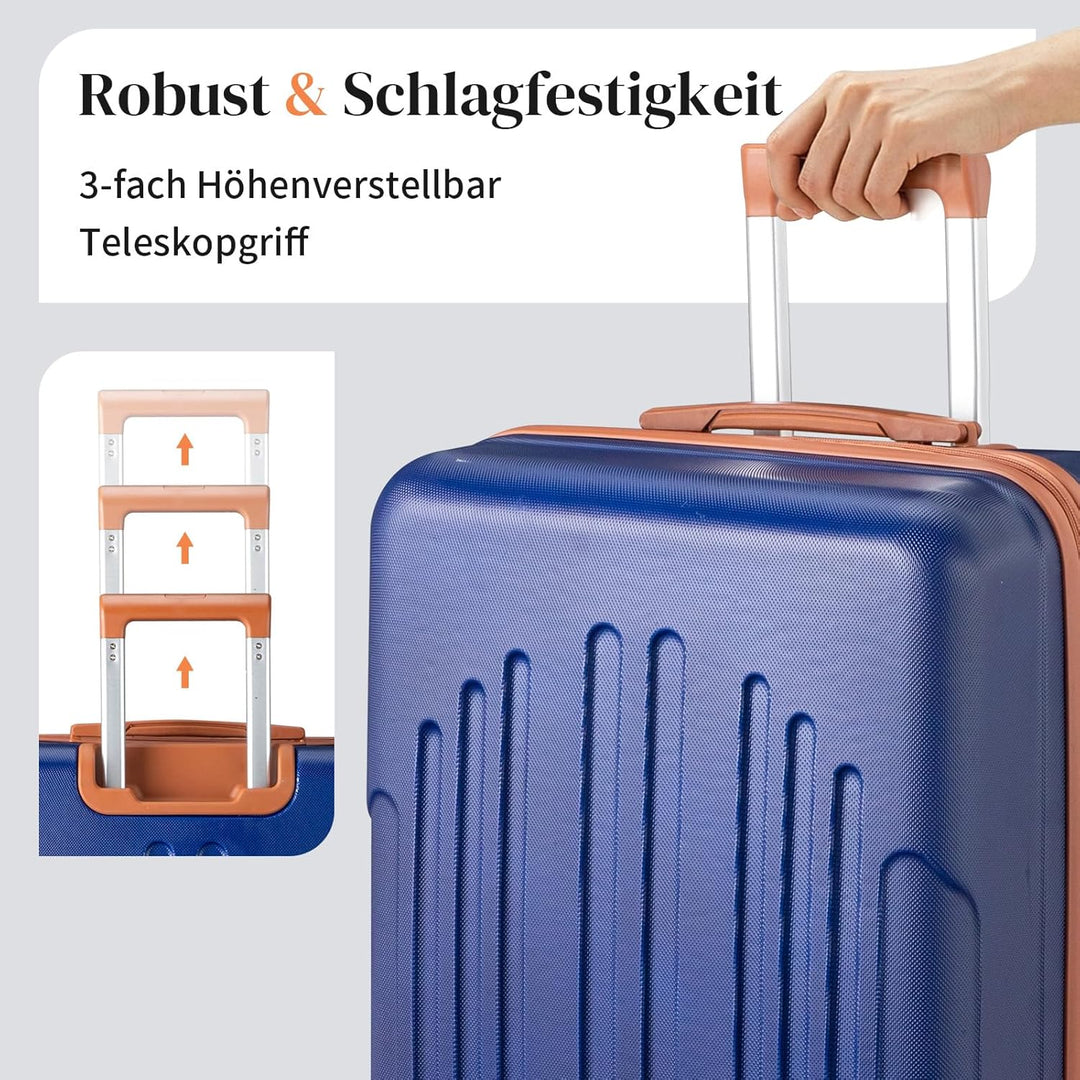 LEADZM Handgepäck Koffer aus ABS, Reisekoffer mit Rollen, Koffer & Trolleys, Hartschalenkoffer, Suit