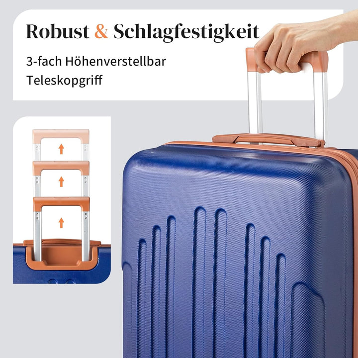 LEADZM Handgepäck Koffer aus ABS, Reisekoffer mit Rollen, Koffer & Trolleys, Hartschalenkoffer, Suit
