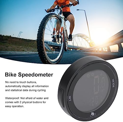 Dpofirs Fahrrad-Tachometer, Kabelloser Kilometerzähler Mit LCD-Display, Wasserdichter Fahrradcompute