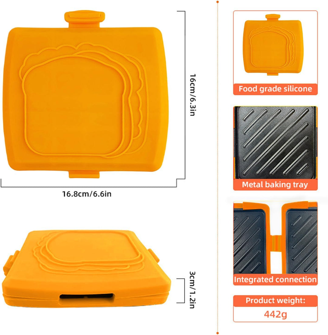 Sandwichpresse für die Mikrowelle – Silikon-Antihaft-Toast-Maker, hitzebeständiger Käse-Toaster, Sna