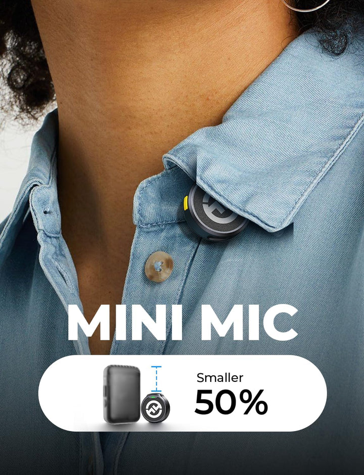 Hollyland Lark M2 Wireless Lavalier Mikrofon für iPhone Lightning MFi-Zertifiziert, 48kHz/24 bit Hi-