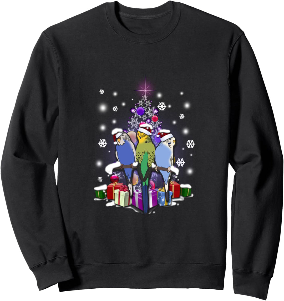 Wellensittiche Sittich Vogel Nymphensittich Weihnachten Xmas Sweatshirt