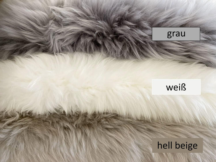 Extra grosses Super-Premium Lammfell, Schaffell hell-grau. Extra zartes, geruchsarmes, echtes Merino