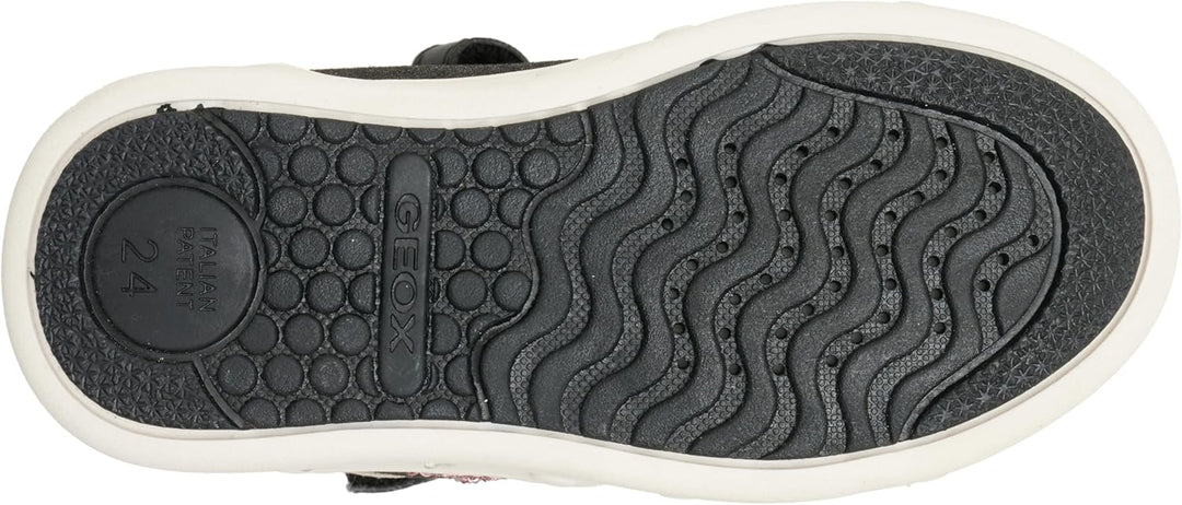 Geox Mädchen J Skylin Girl Sneaker 24 EU Black Dk Pink, 24 EU Black Dk Pink