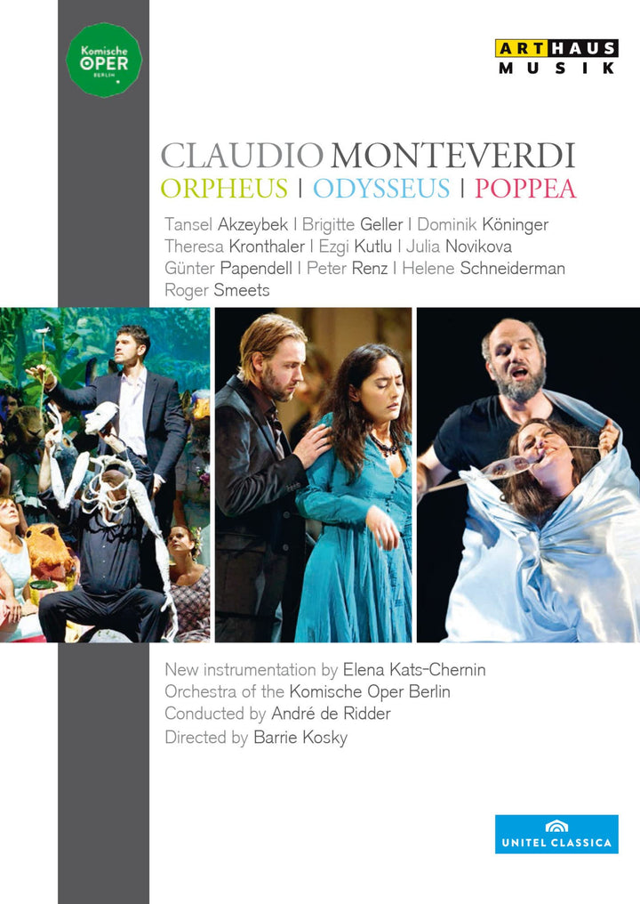 Monteverdi: Orpheus / Odysseus / Poppea, DVD