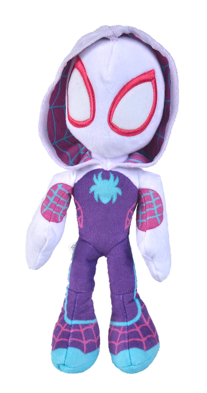 Simba 6315875811X12 - Disney Marvel Ghost Spider, 25cm Plüschfigur mit Glow in The Dark Augen, Spide