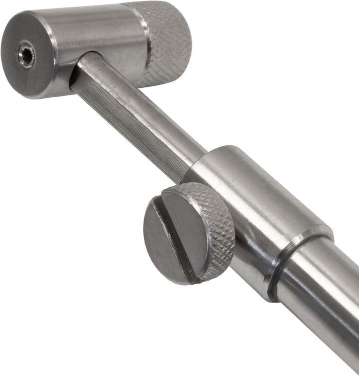 Angel Domäne Stainless Steel Buzzbars - Verstellbare Buzzer Bars 30-50cm für 3 Ruten (heavy - 2 Stüc