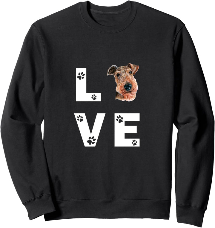 AIREDALE TERRIER Hund Love Hundebesitzer Geschenk Sweatshirt