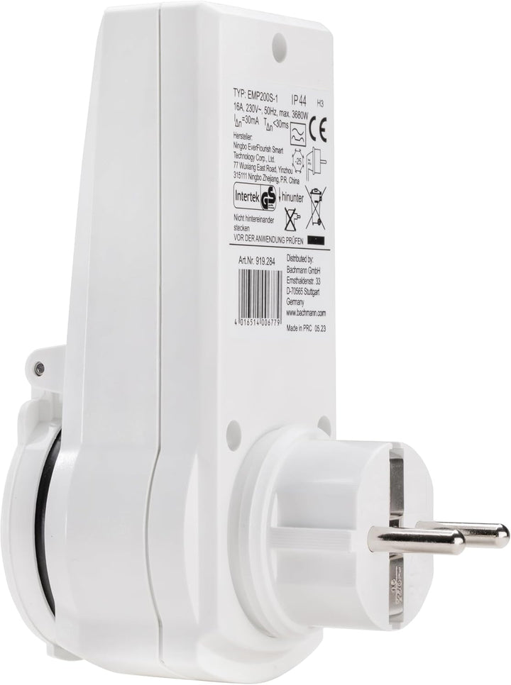 Bachmann 919.284 Fehlerstrom-Schutzadapter weiss