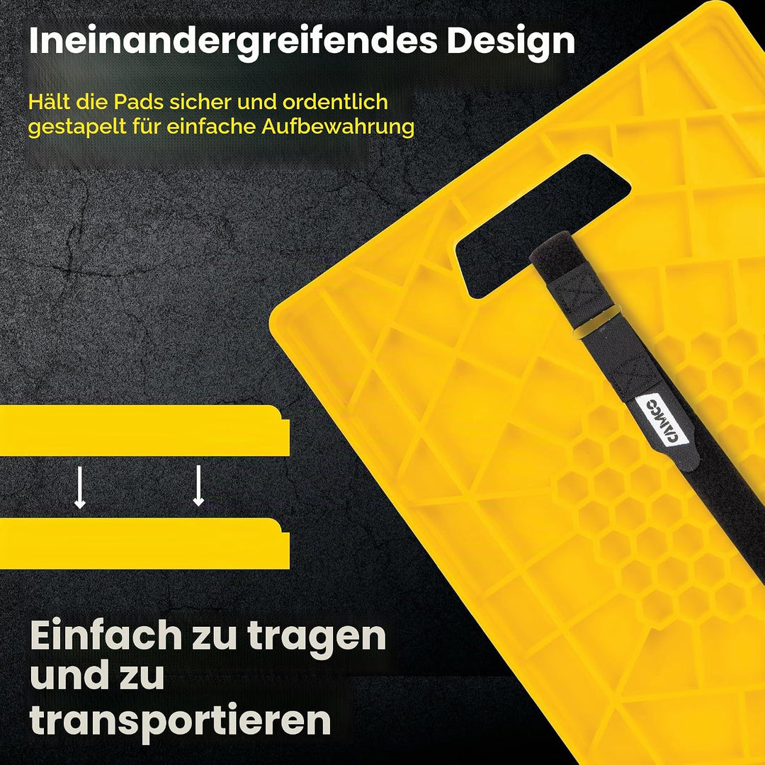 Camco 44541 Grosse Unterlegplatten für Wagenheber und Wohnwagenstützen, 2 Stück Gross ohne Griff, Gr