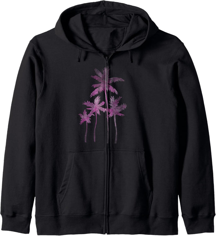 Trendy Pink Palm Trees Kapuzenjacke