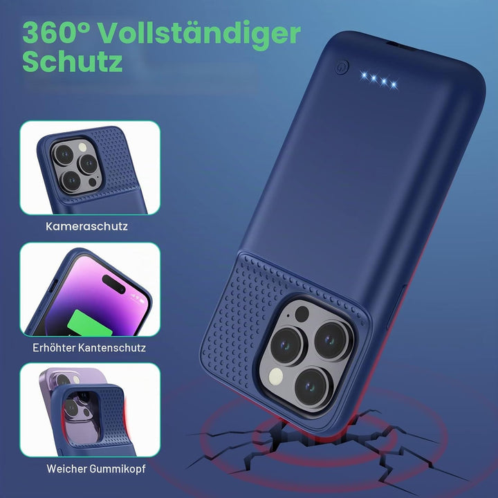 Feob Akkuhülle für iPhone 14 Pro,【2023 Neueste】7200mAh Smart Battery Case Zusatzakku Ladehülle Tragb
