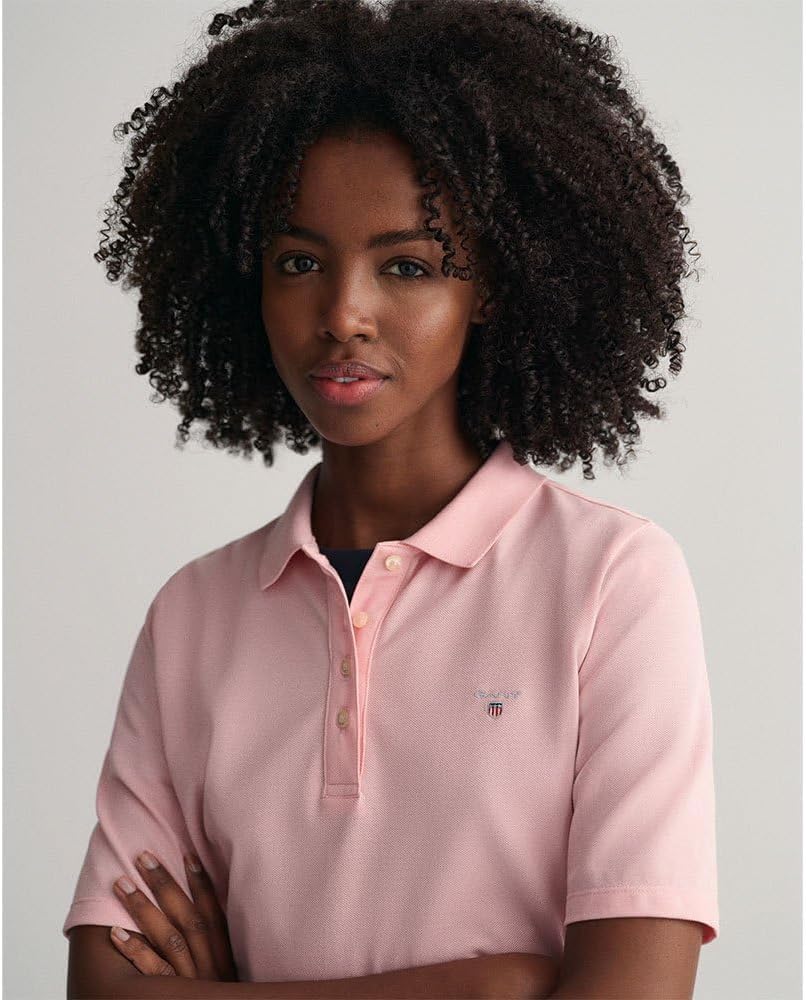 GANT Damen ORIGINAL LSS Pique Polohemd XS Blushing Pink, XS Blushing Pink