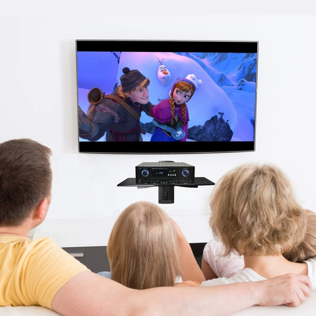 suptek Single Floating Regal Multimedia Wandregal TV Rack Wandhalterung Mit Verstärktem Gehärtetem G
