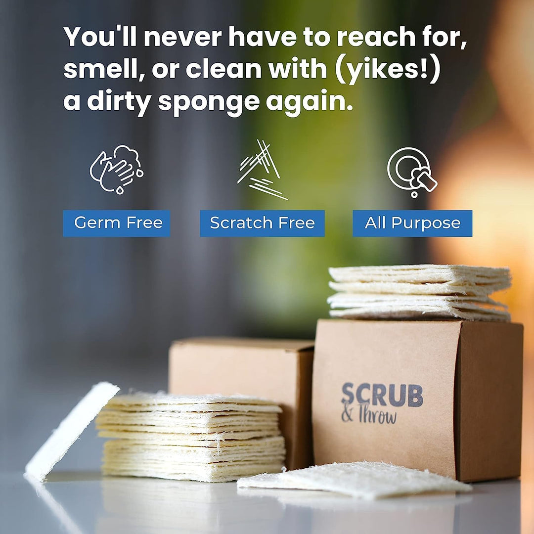 Scrub & Throw Natürliche Luffa-Schwämme, Mehrzweck-Geschirrschwämme, kratzfeste Küchenschwämme, (30