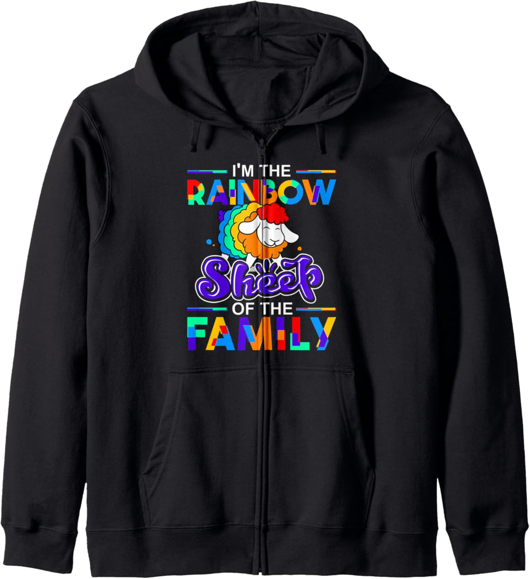 Ich bin das schwule Regenbogenschaf der Familie Gay Pride Kapuzenjacke