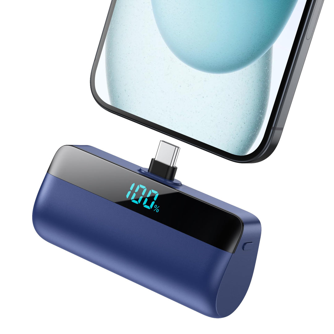 Feob Mini Power Bank 5200mAh für iPhone 17/16/15 Serie, PD Schnellladung Powerbank USB C Externer Ak