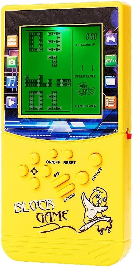 CZT Grosser Bildschirm mit grünem Licht Brick Spielkonsole Eingebautes klassisches nostalgisches Puz