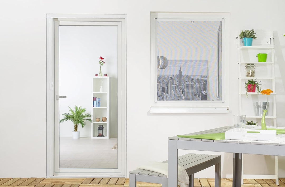 hecht international 100690502-VH Fliegengitter Fenster MASTER SLIM 80x100 cm in Braun, 80 x 100 cm