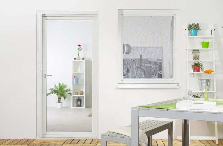 hecht international 100690502-VH Fliegengitter Fenster MASTER SLIM 80x100 cm in Braun, 80 x 100 cm
