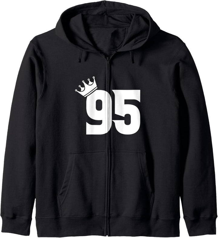 95. Geburtstag Frauen Männer Vintage Zahl 95 mit Krone Kapuzenjacke