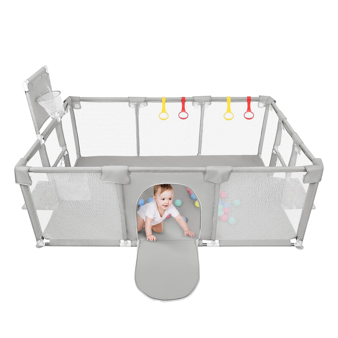 Laufgitter für Babys, grosser Laufstall für Kleinkinder, Aktivität für Kinder mit Ball, modular, fal