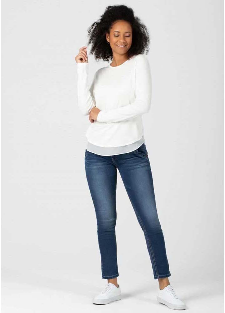Timezone Damen Nalitz Slim Jeans 24W / 32L Blau (Blue Denim Wash 3041), 24W / 32L Blau (Blue Denim W