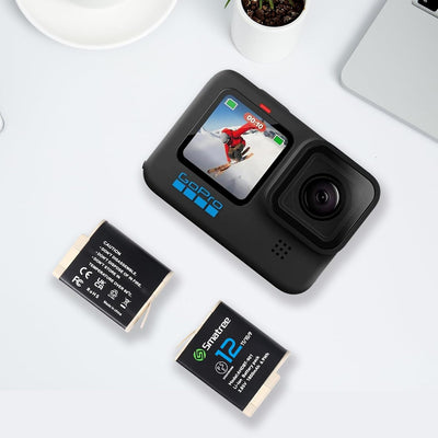 Smatree 1800mAh Li-Ionen-Ersatzakku 2-Pack kompatibel für GoPro Hero 12, GoPro Hero 11, GoPro Hero 1
