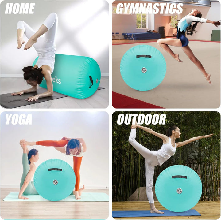 Triclicks Aufblasbare Air Roll Aufblasbare Luft Rollen Air Roller Yoga Roll Gym Air Barrel Gymnastik
