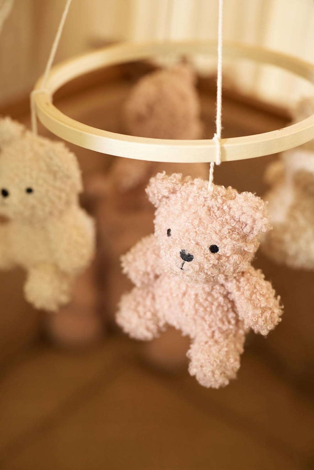 Jollein Mobile - Teddy Bear - Wild Rose/Naturel - Für Mädchen und Jungen - Für Babybett und Kinderbe