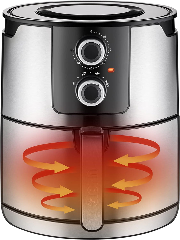 UNOLD 58655 HEISSLUFTFRITTEUSE XL zum gesunden Frittieren, Grillen, Garen, Braten, Dörren uvm. - gan