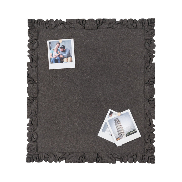 Bi-Office Korktafel Rococork, rahmenlos, hochwertige Korkoberfläche, schwarz, 40 x 45 cm, Schwarz