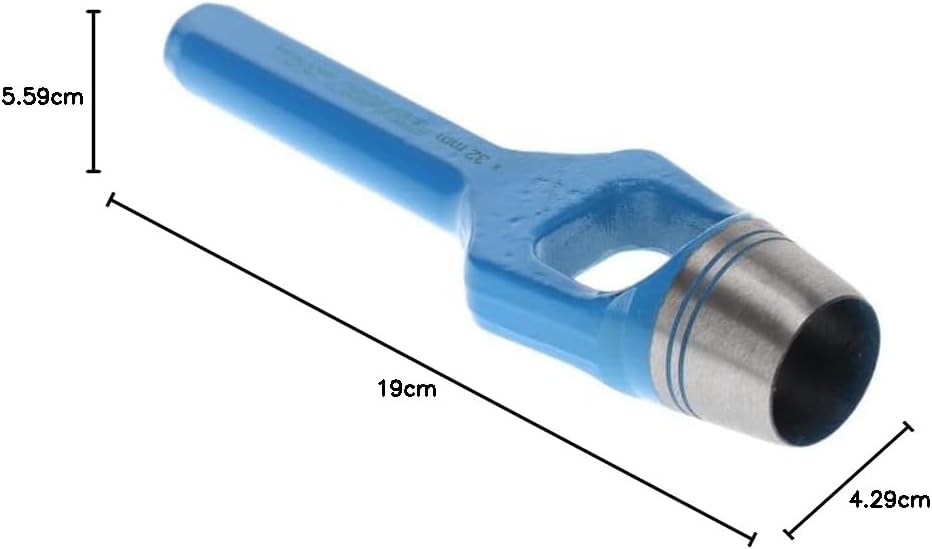 GEDORE Henkellocheisen für weiche Materialen, Ø 32 mm, Gummi Leder Dichtungen Stoff, rund, 190 mm la